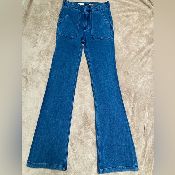 Pilcro Anthropologie High Rise trouser Boot Cut Jeans Blue Denim - size 0 - Picture 5 of 15